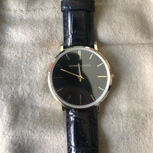 Leonard & Church Gold and Black Watch